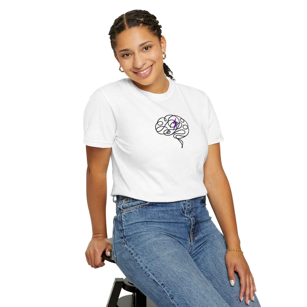 Abstract Brain Line Art T-Shirt – Epilepsy Awareness Edition - Clothing, Unisex, T-Shirts - EpiAl's Shop