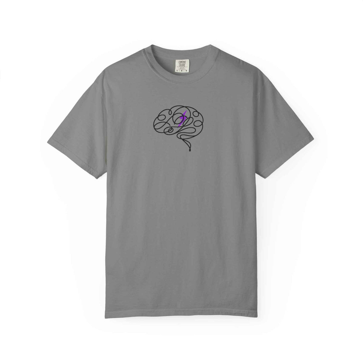 Abstract Brain Line Art T-Shirt – Epilepsy Awareness Edition - Clothing, Unisex, T-Shirts - EpiAl's Shop