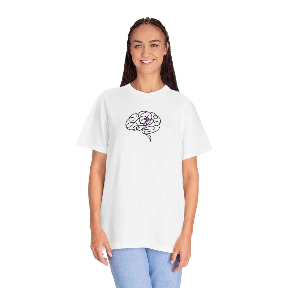 Abstract Brain Line Art T-Shirt – Epilepsy Awareness Edition - Clothing, Unisex, T-Shirts - EpiAl's Shop