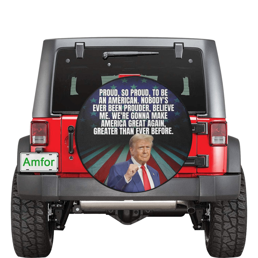 Trump Proud to be American Spare Tire Cover (Large)(17")
