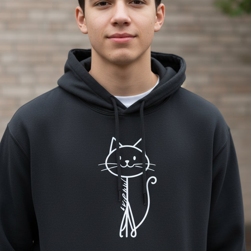 Adorable Stick Cat Youth Hoodie - Clothing, Kids & Infants - EpiAl's Shop