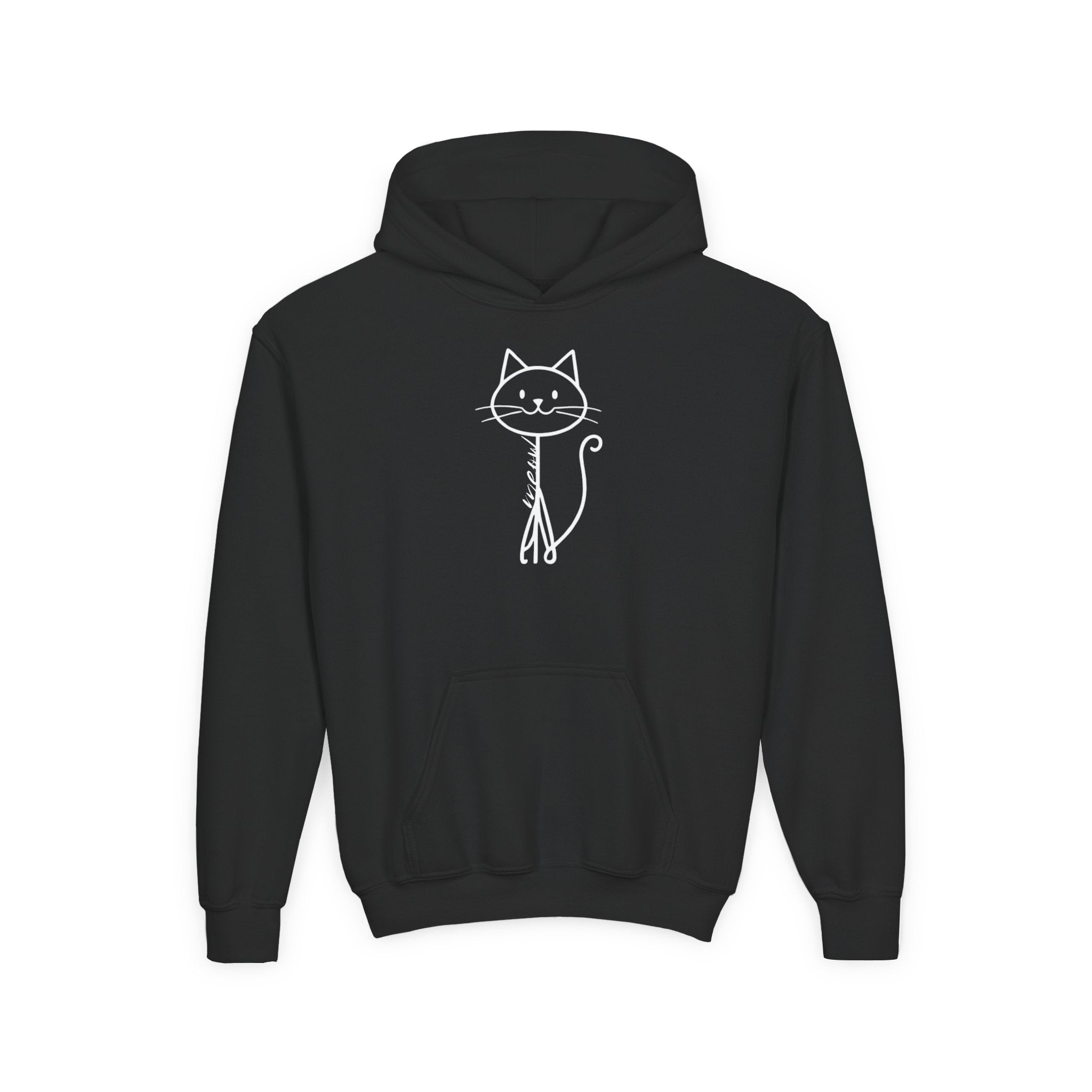 Adorable Stick Cat Youth Hoodie - Clothing, Kids & Infants - EpiAl's Shop