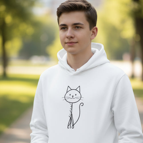 Adorable Stick Cat Youth Hoodie - Clothing, Kids & Infants - EpiAl's Shop
