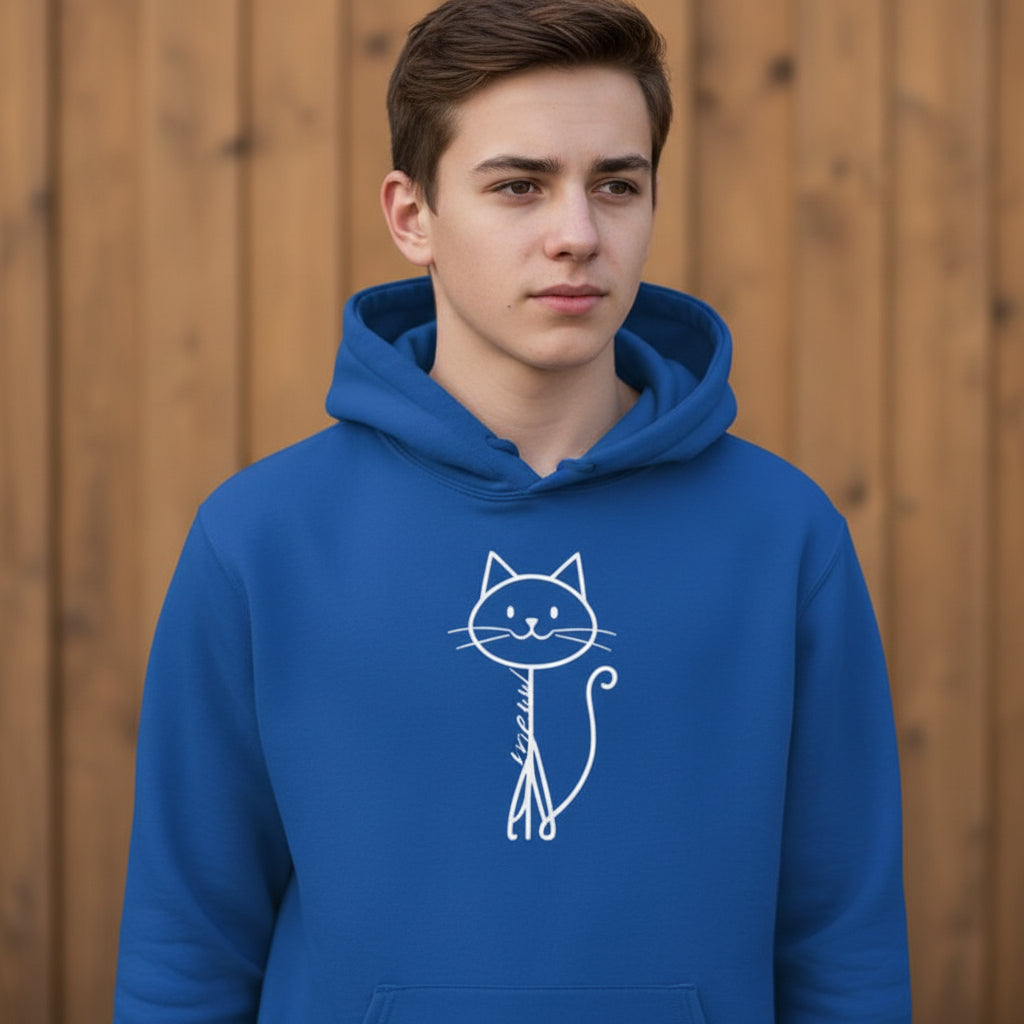 Adorable Stick Cat Youth Hoodie - Clothing, Kids & Infants - EpiAl's Shop