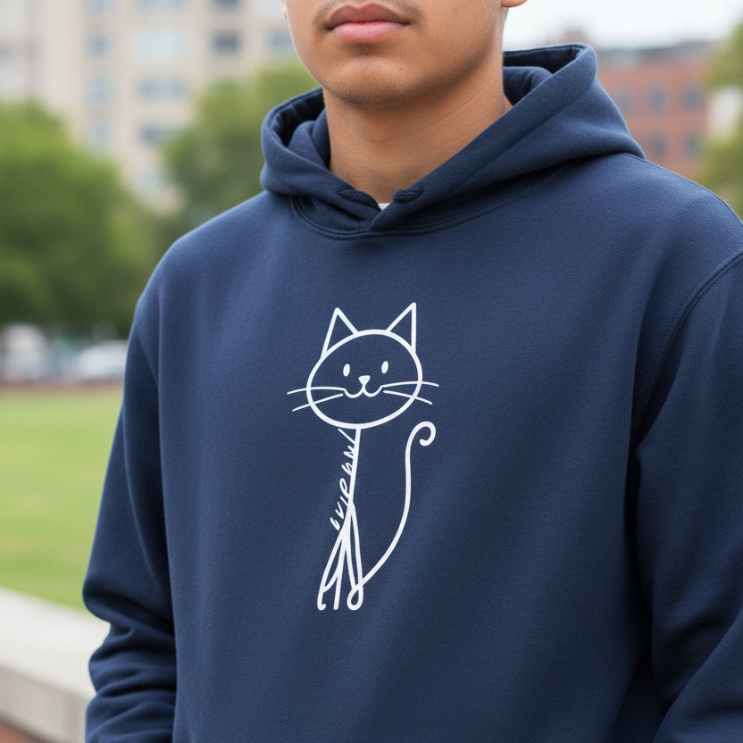 Adorable Stick Cat Youth Hoodie - Clothing, Kids & Infants - EpiAl's Shop