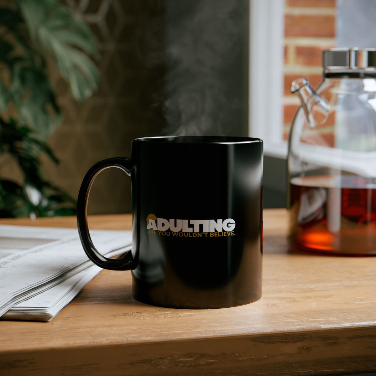 Adulting, Like You Wouldn’t Believe – Black Ceramic Coffee Mug (11oz & 15oz) - Drinkware, Coffee Mugs - EpiAl's Shop