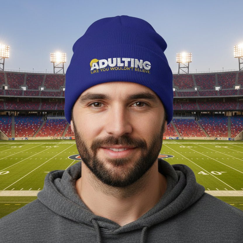 Adulting, Like You Wouldn’t Believe – Cuffed Knit Beanie - Hats, Beanie - EpiAl's Shop