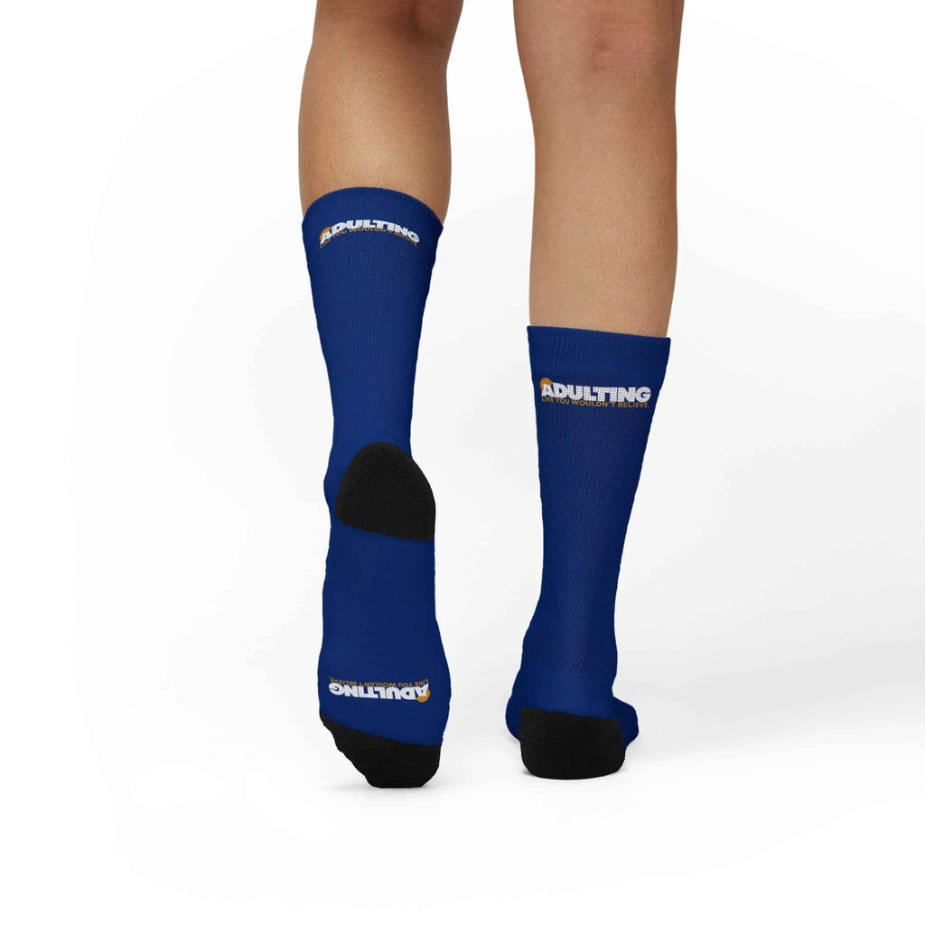 Adulting Like You Wouldn’t Believe Political Parody Crew Socks - Clothing, Unisex, Socks - EpiAl's Shop