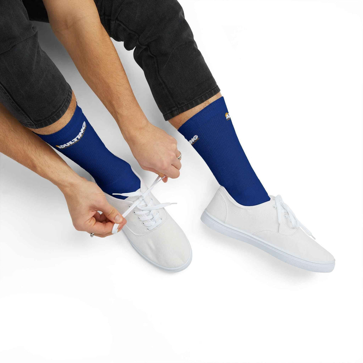 Adulting Like You Wouldn’t Believe Political Parody Crew Socks - Clothing, Unisex, Socks - EpiAl's Shop