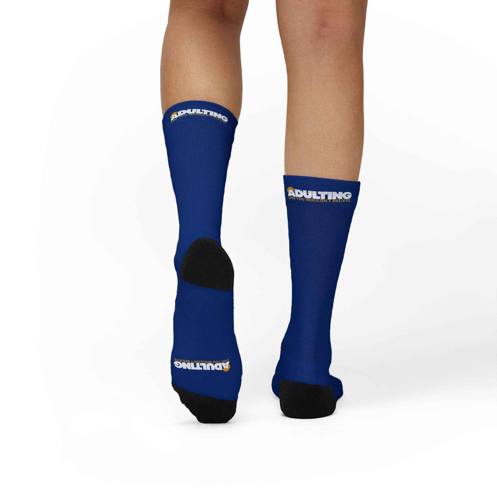 Adulting Like You Wouldn’t Believe Political Parody Crew Socks - Clothing, Unisex, Socks - EpiAl's Shop