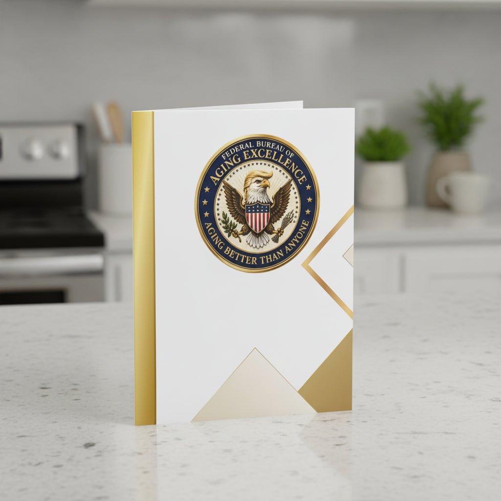 Aging Excellence – Faux Seal Birthday Greeting Card (Packs of 8, 16, 24) - Paper Products, Greeting Cards - EpiAl's Shop