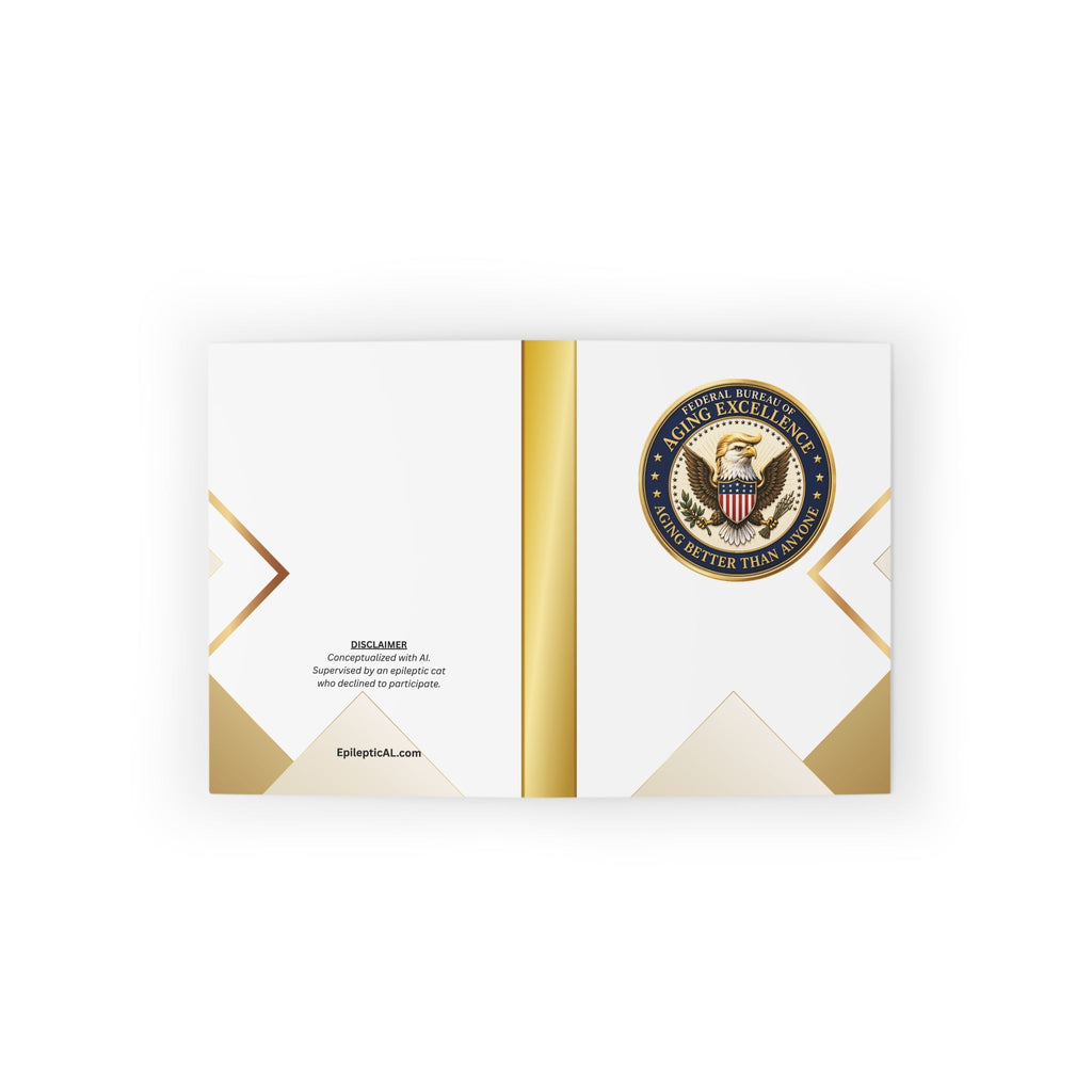 Aging Excellence – Faux Seal Birthday Greeting Card (Packs of 8, 16, 24) - Paper Products, Greeting Cards - EpiAl's Shop