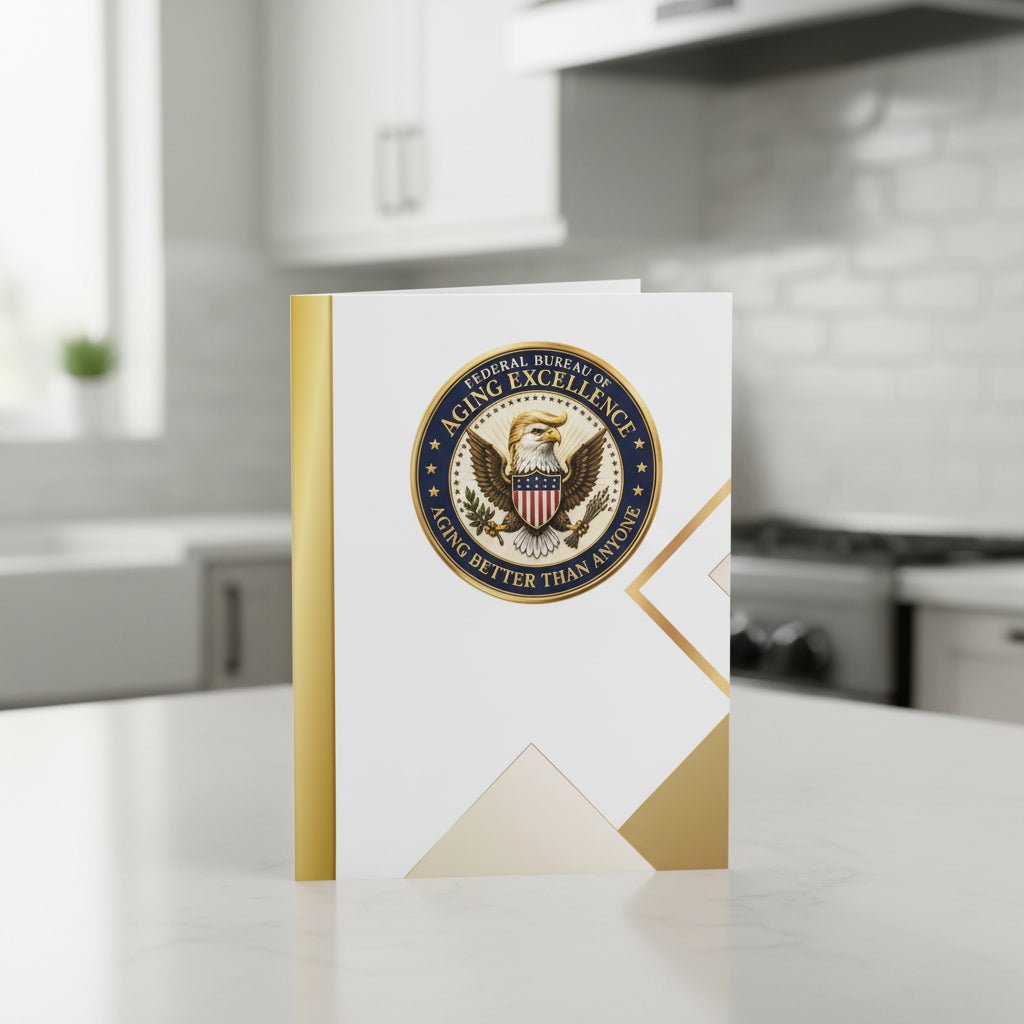 Aging Excellence – Faux Seal Birthday Greeting Card (Packs of 8, 16, 24) - Paper Products, Greeting Cards - EpiAl's Shop