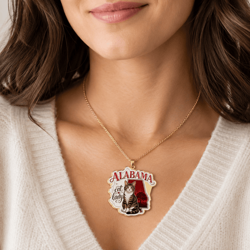 Alabama Cat Lady Custom-Cut Photo Pendant Necklace - Jewelry, Necklaces - EpiAl's Shop