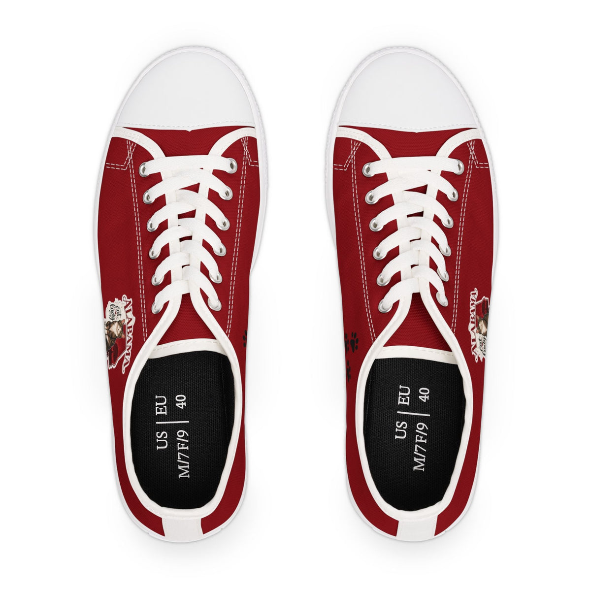 Alabama Cat Lady Red Low-Top Sneakers - Shoes, Sneakers - EpiAl's Shop