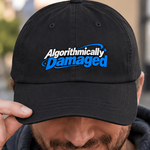 Algorithmically Damaged Dad Hat | Funny Algorithm Social Media Cap - Hats, Baseball & Trucker - EpiAl's Shop