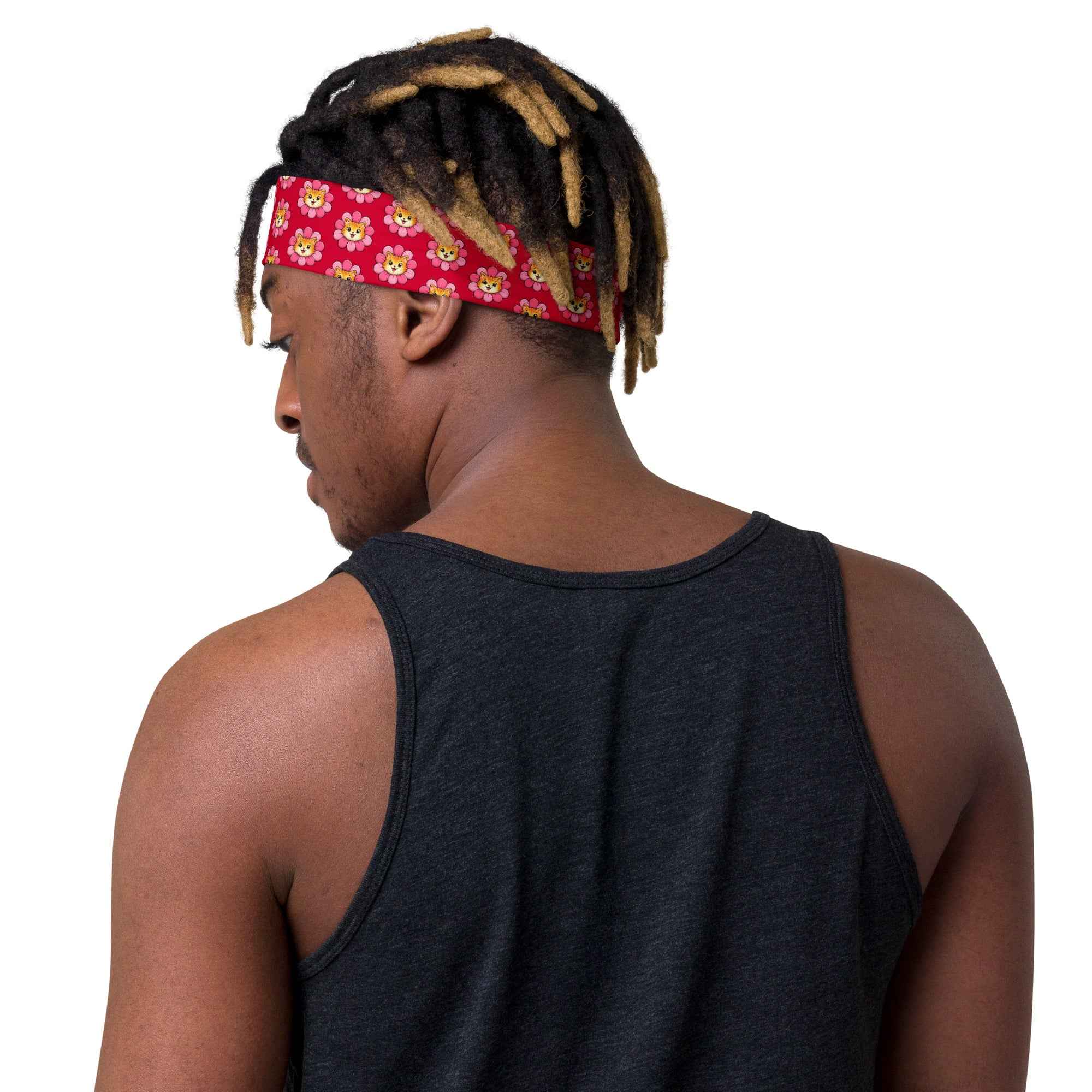 Pink Cat Chaos Headband | Stretchy Workout Hair Band for Cat Lovers