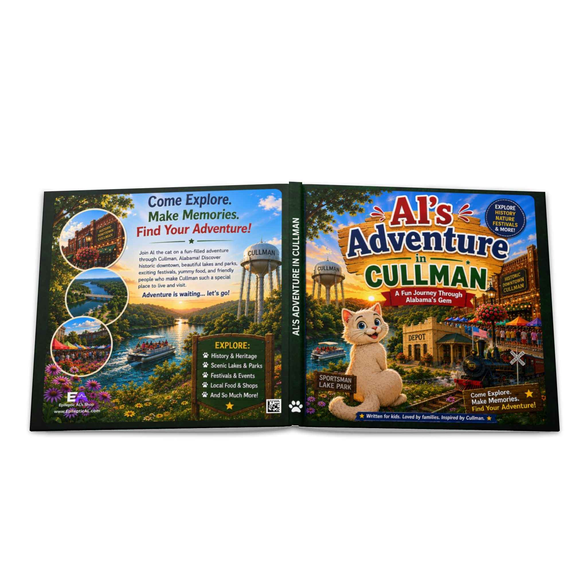 Al’s Adventure in Cullman | Kids Book About Cullman Alabama - Books, Hardcover - EpiAl's Shop