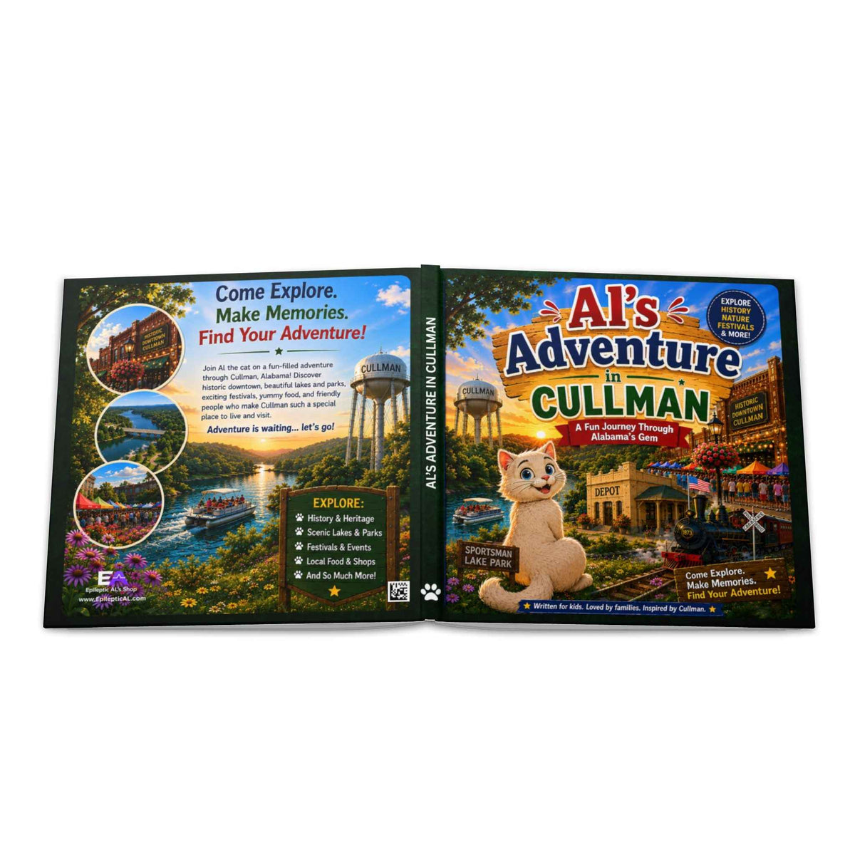 Al’s Adventure in Cullman | Kids Book About Cullman Alabama - Books, Hardcover - EpiAl's Shop