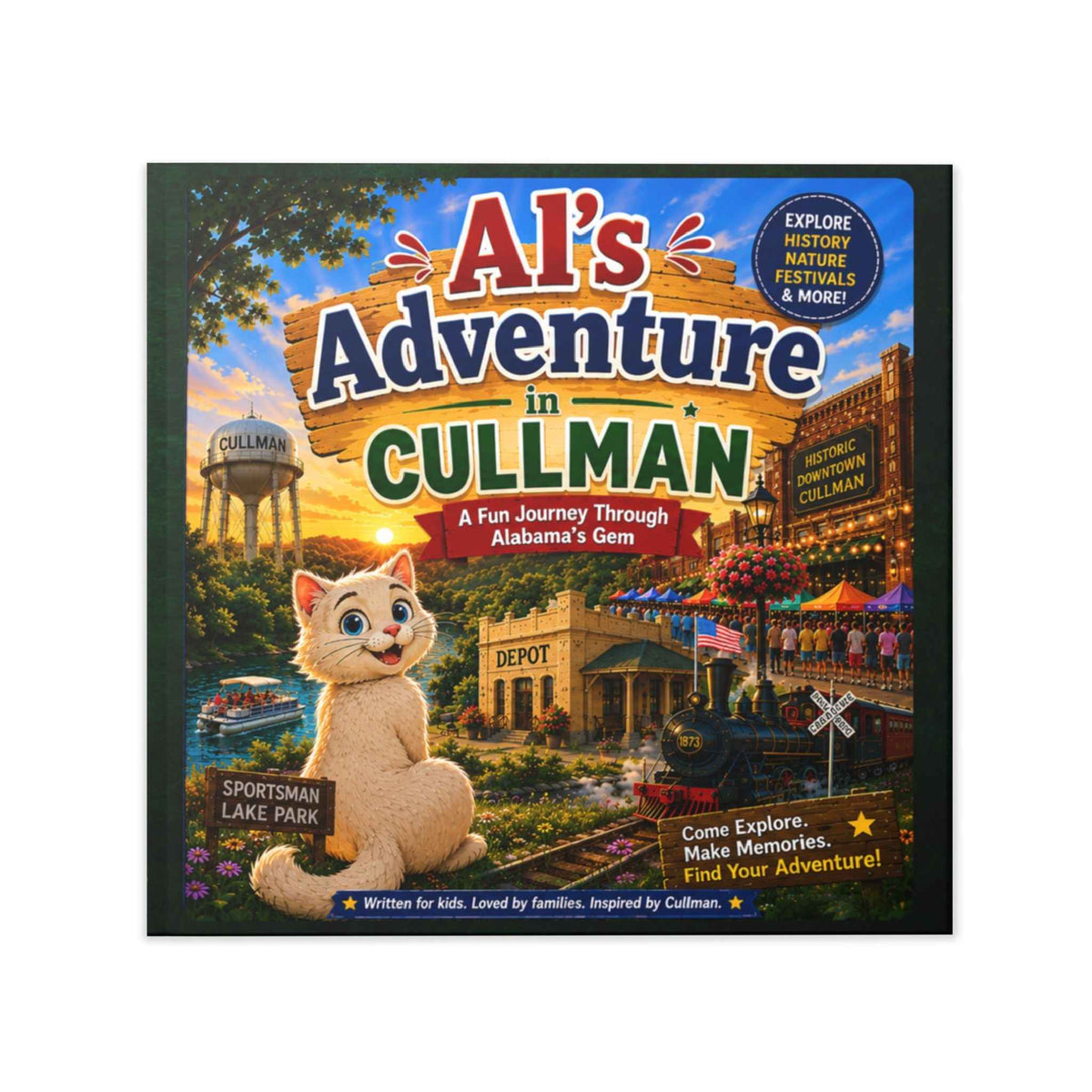 Al’s Adventure in Cullman | Kids Book About Cullman Alabama - Books, Hardcover - EpiAl's Shop