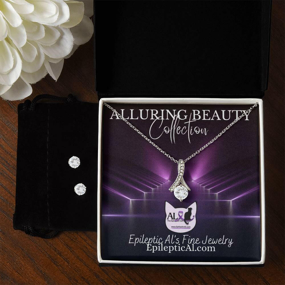 Al's Alluring Beauty Necklace & Earrings Bundle - Jewelry - Epileptic Al’s Shop