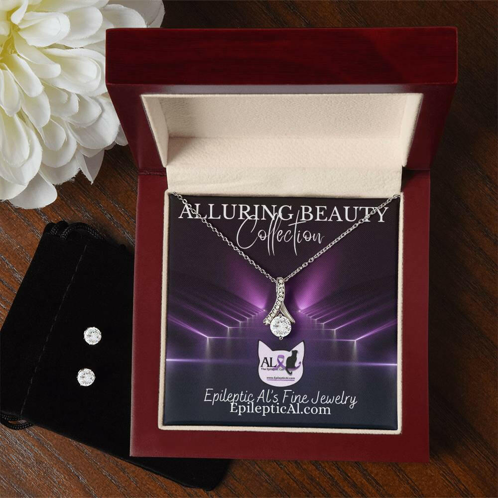 Al's Alluring Beauty Necklace & Earrings Bundle - Jewelry - Epileptic Al’s Shop