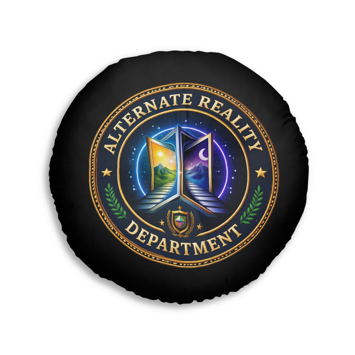 Alternate Reality Department Round Floor Pillow – Political Satire Statement Cushion (26” or 30”) - Decor, Pillows, Floor - EpiAl's Shop