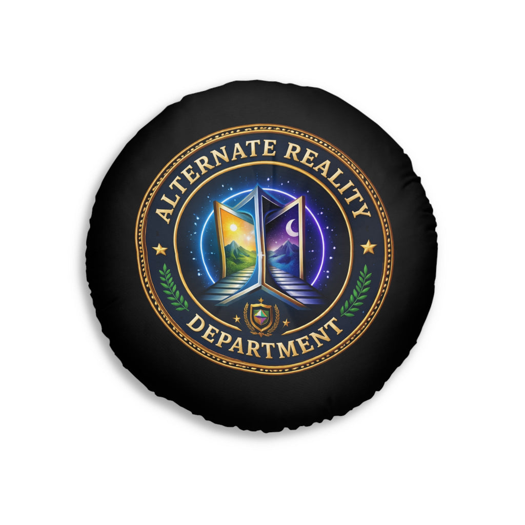 Alternate Reality Department Round Floor Pillow – Political Satire Statement Cushion (26” or 30”) - Decor, Pillows, Floor - EpiAl's Shop
