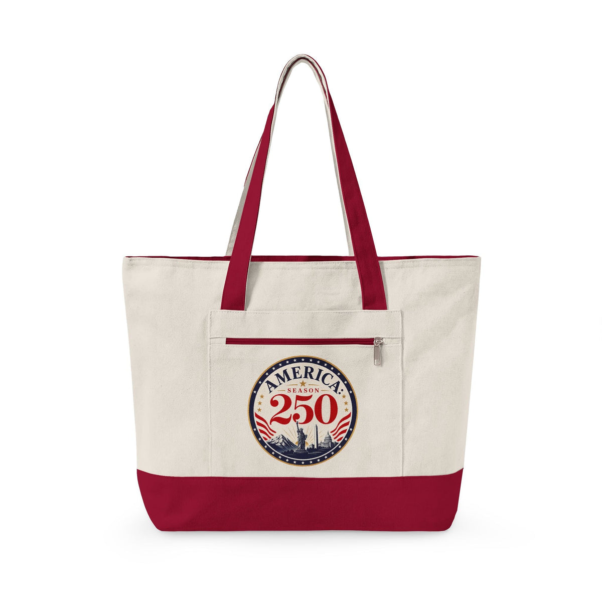 America 250 Canvas Zip Tote Bag – Freedom Receipt Large Cotton Carryall - Bags, Carryall - EpiAl's Shop