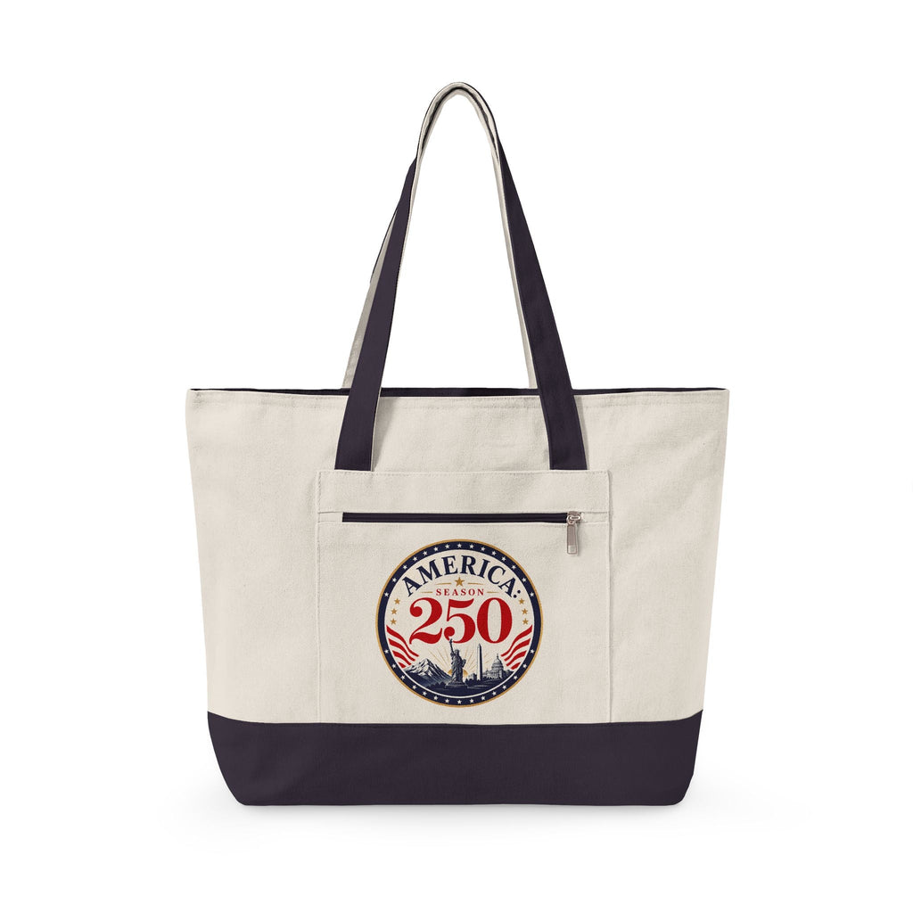 America 250 Canvas Zip Tote Bag – Freedom Receipt Large Cotton Carryall - Bags, Carryall - EpiAl's Shop
