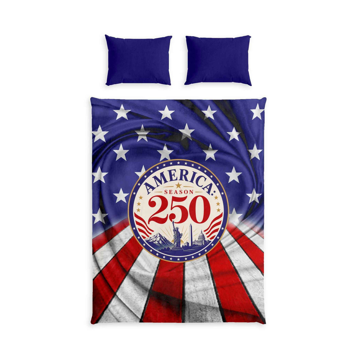 America 250 Cotton Duvet Cover Set | Patriotic Commemorative Bedding Set - Decor, Blankets, Duvet Cover - EpiAl's Shop