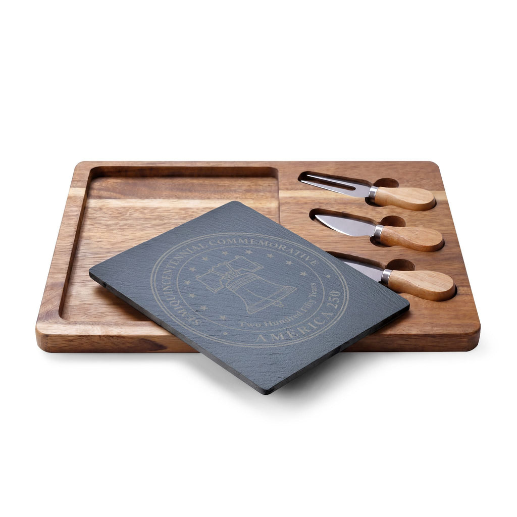 America 250 Liberty Bell Charcuterie Board Set with Slate Serving Tray - Boards & Trays, Charcuterie - EpiAl's Shop