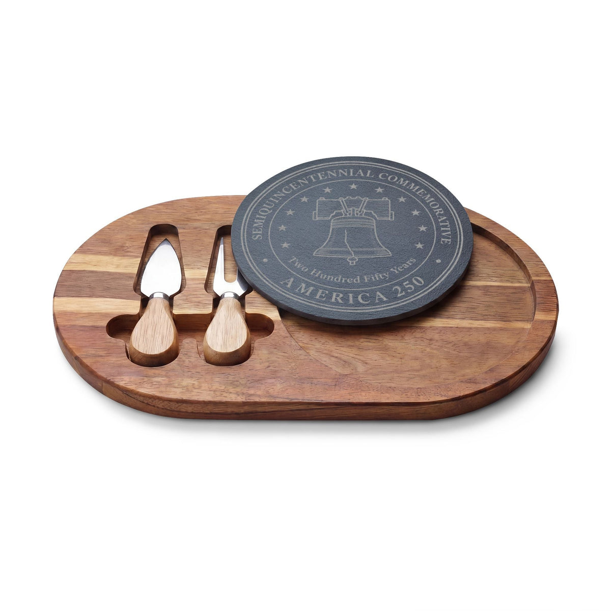 America 250 Liberty Bell Charcuterie Board Set with Slate Serving Tray - Boards & Trays, Charcuterie - EpiAl's Shop