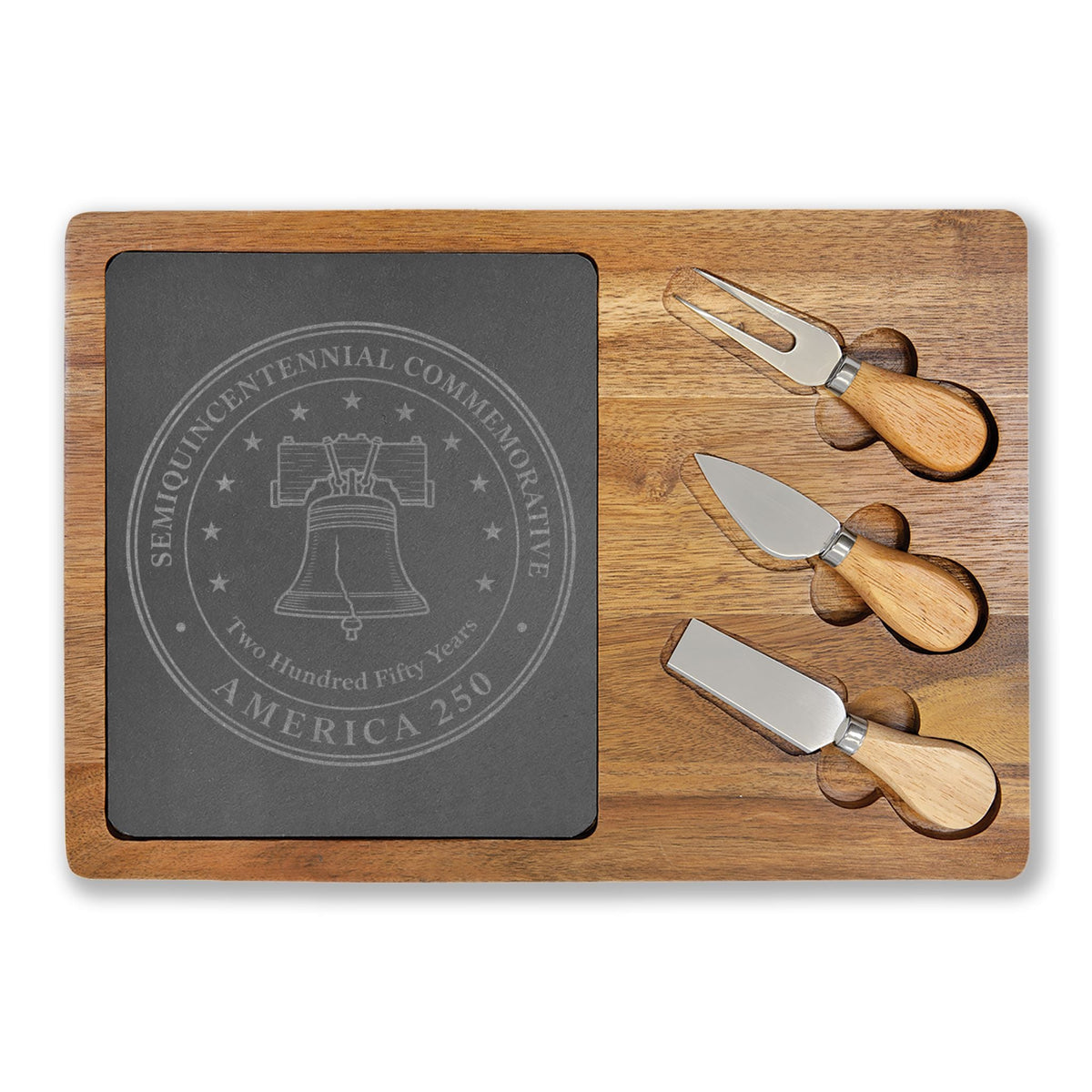 America 250 Liberty Bell Charcuterie Board Set with Slate Serving Tray - Boards & Trays, Charcuterie - EpiAl's Shop
