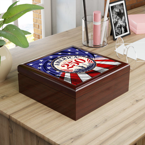America 250 Patriotic Jewelry Box | Vintage Americana Keepsake Box - Decor, Jewelry Boxes - EpiAl's Shop