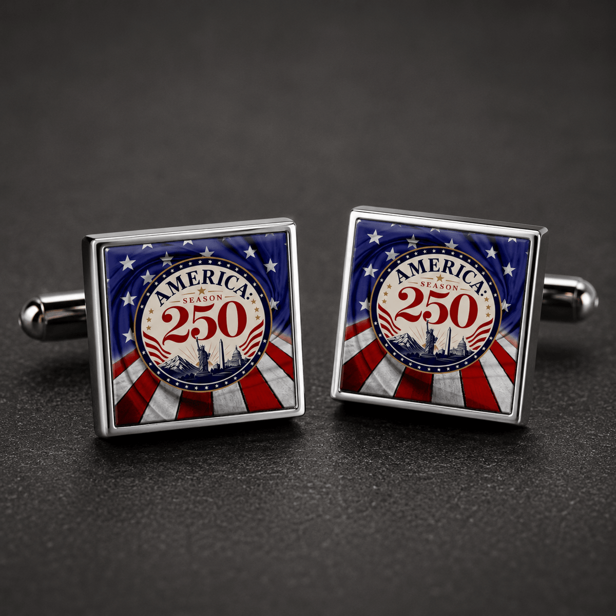 America 250 Square Cuff Links | Patriotic Formal Accessories for Men - Jewelry, Cufflinks - EpiAl's Shop