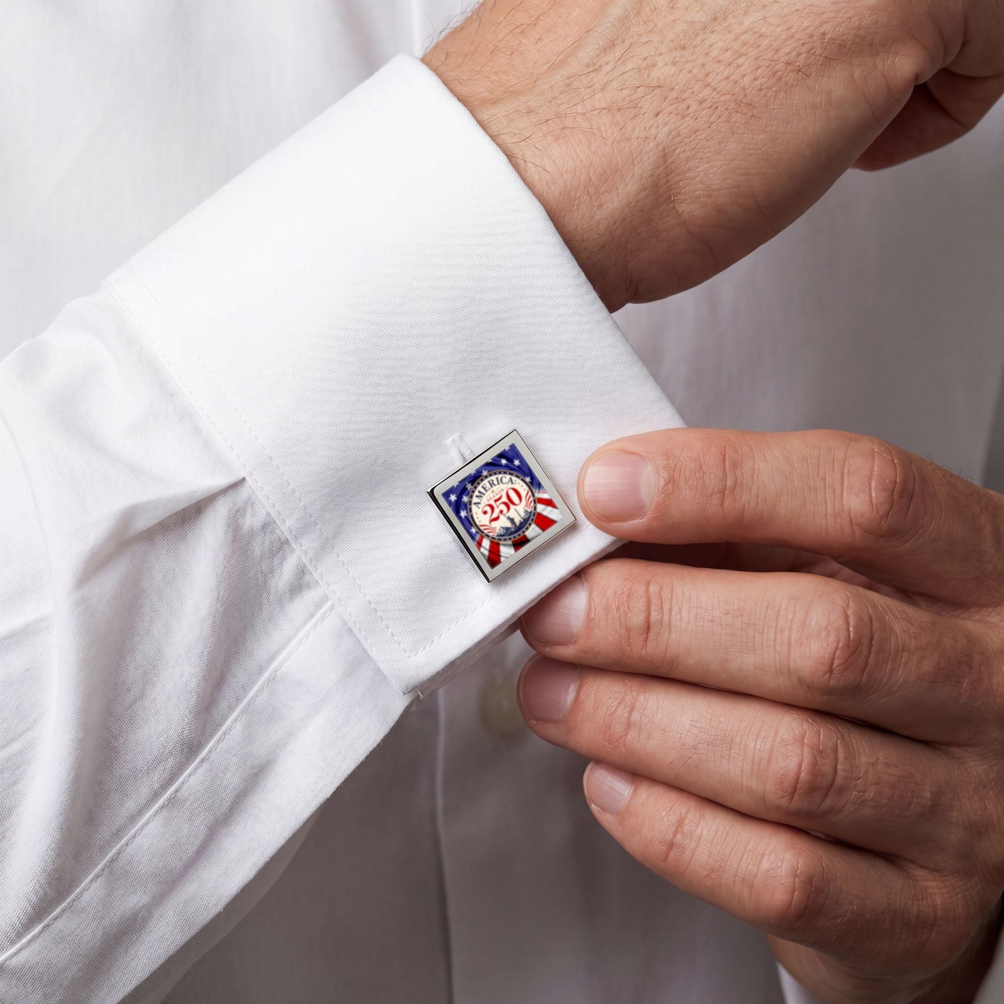 America 250 Square Cuff Links | Patriotic Formal Accessories for Men - Jewelry, Cufflinks - EpiAl's Shop