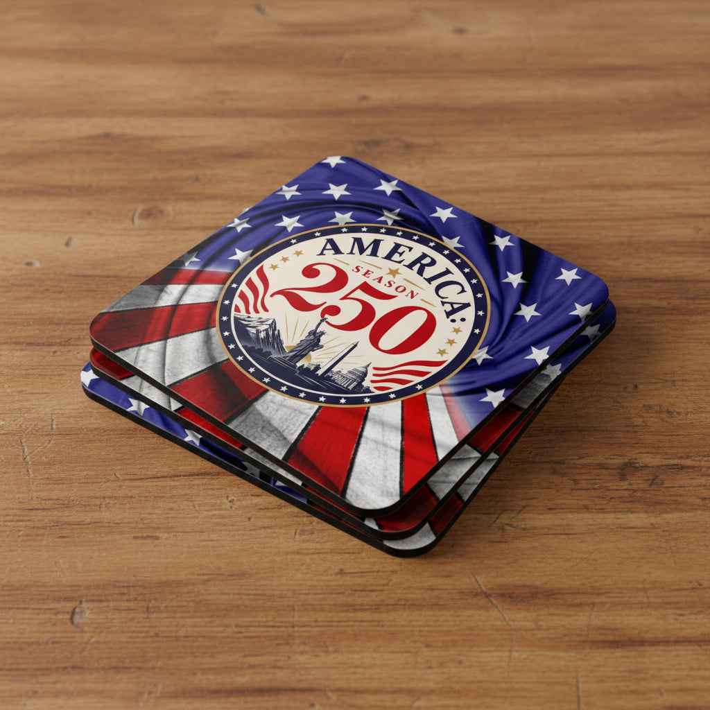 America Season 250 Cork-Backed Coaster Set - Decor, Coasters - EpiAl's Shop