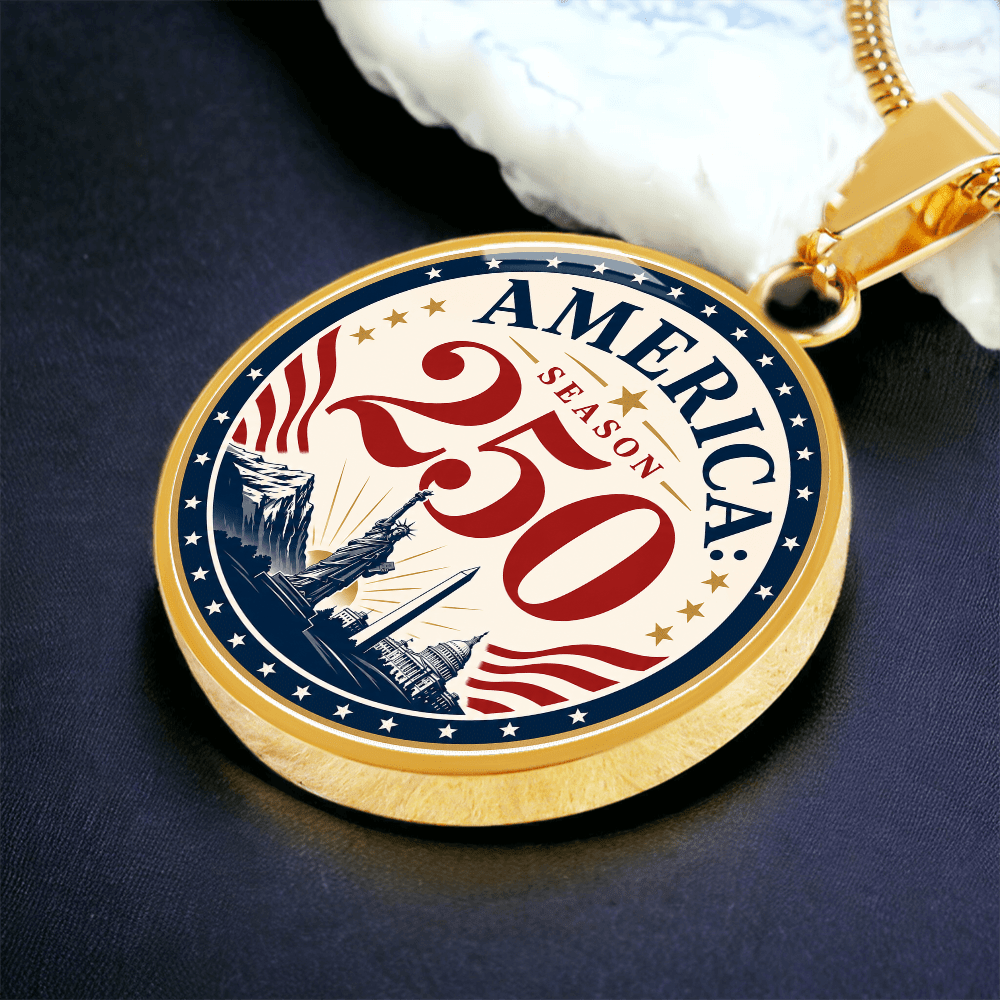 America Season 250 Patriotic Circle Pendant Necklace - Jewelry, Necklaces - EpiAl's Shop