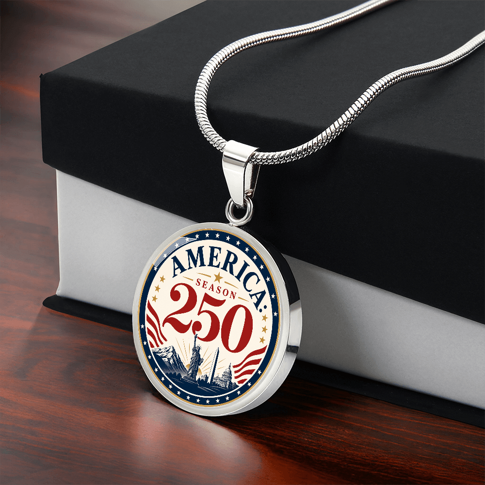 America Season 250 Patriotic Circle Pendant Necklace - Jewelry, Necklaces - EpiAl's Shop