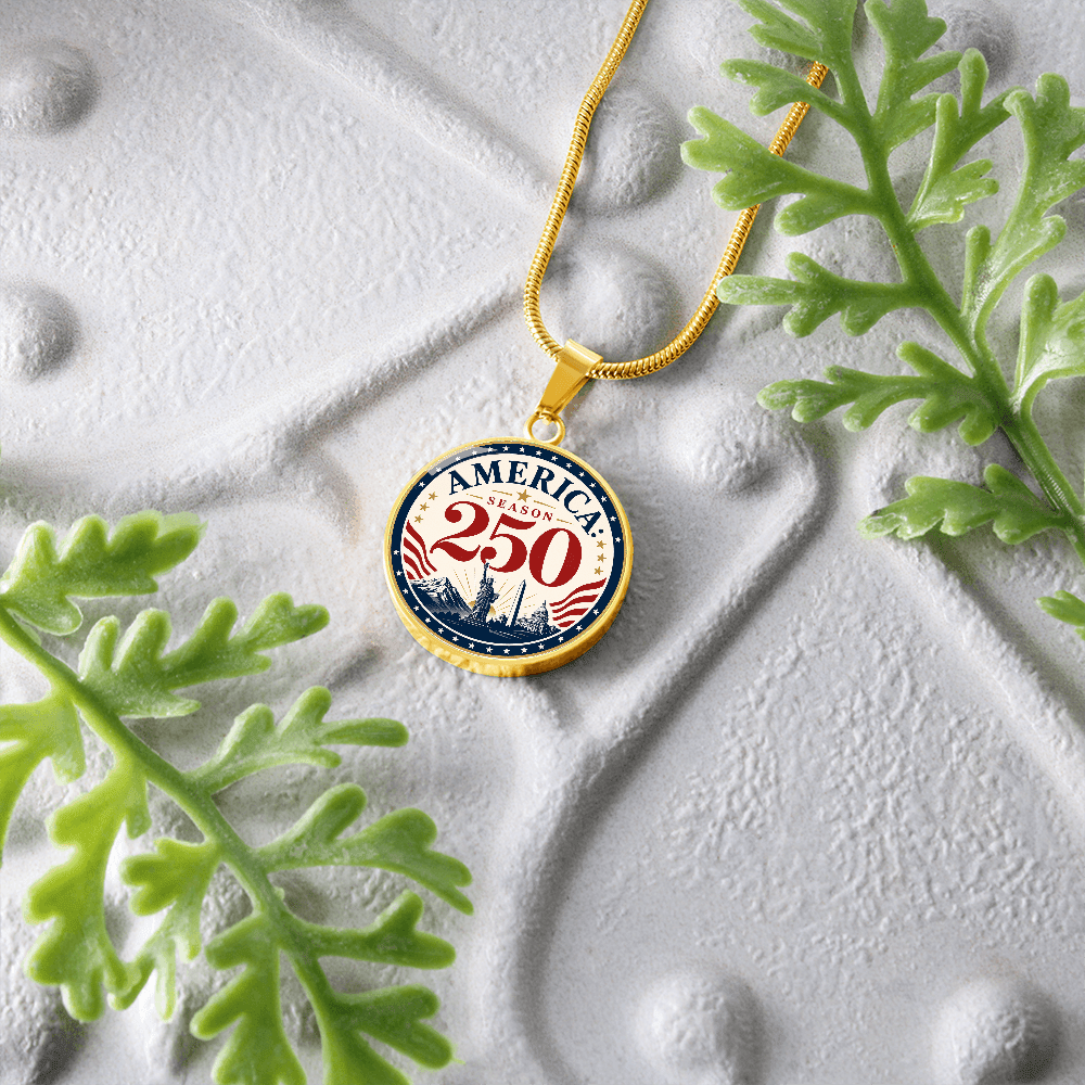 America Season 250 Patriotic Circle Pendant Necklace - Jewelry, Necklaces - EpiAl's Shop