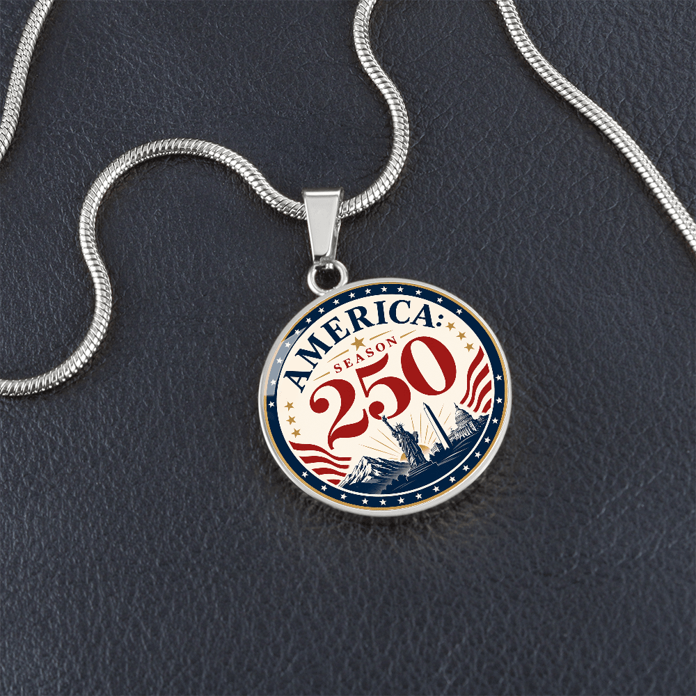 America Season 250 Patriotic Circle Pendant Necklace - Jewelry, Necklaces - EpiAl's Shop