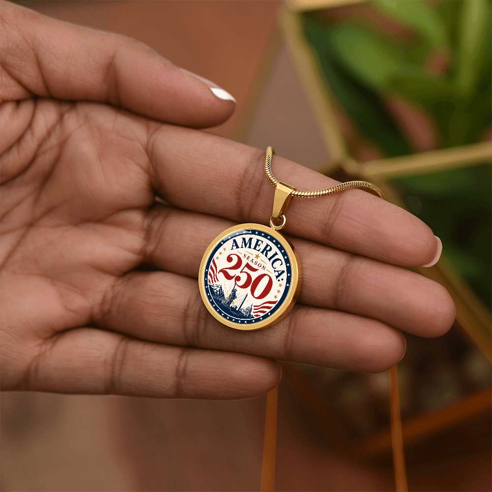 America Season 250 Patriotic Circle Pendant Necklace - Jewelry, Necklaces - EpiAl's Shop