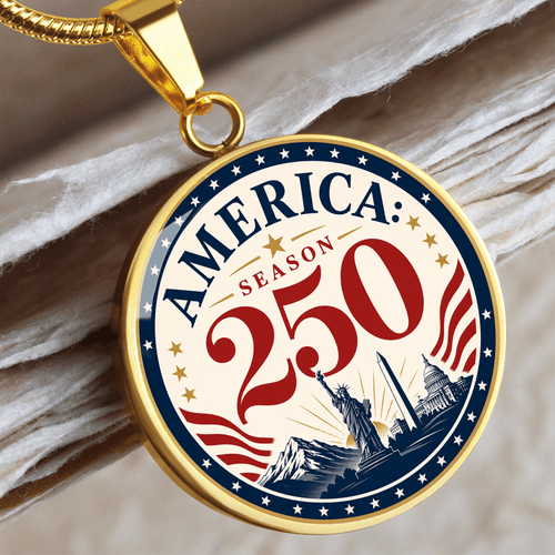 America Season 250 Patriotic Circle Pendant Necklace - Jewelry, Necklaces - EpiAl's Shop
