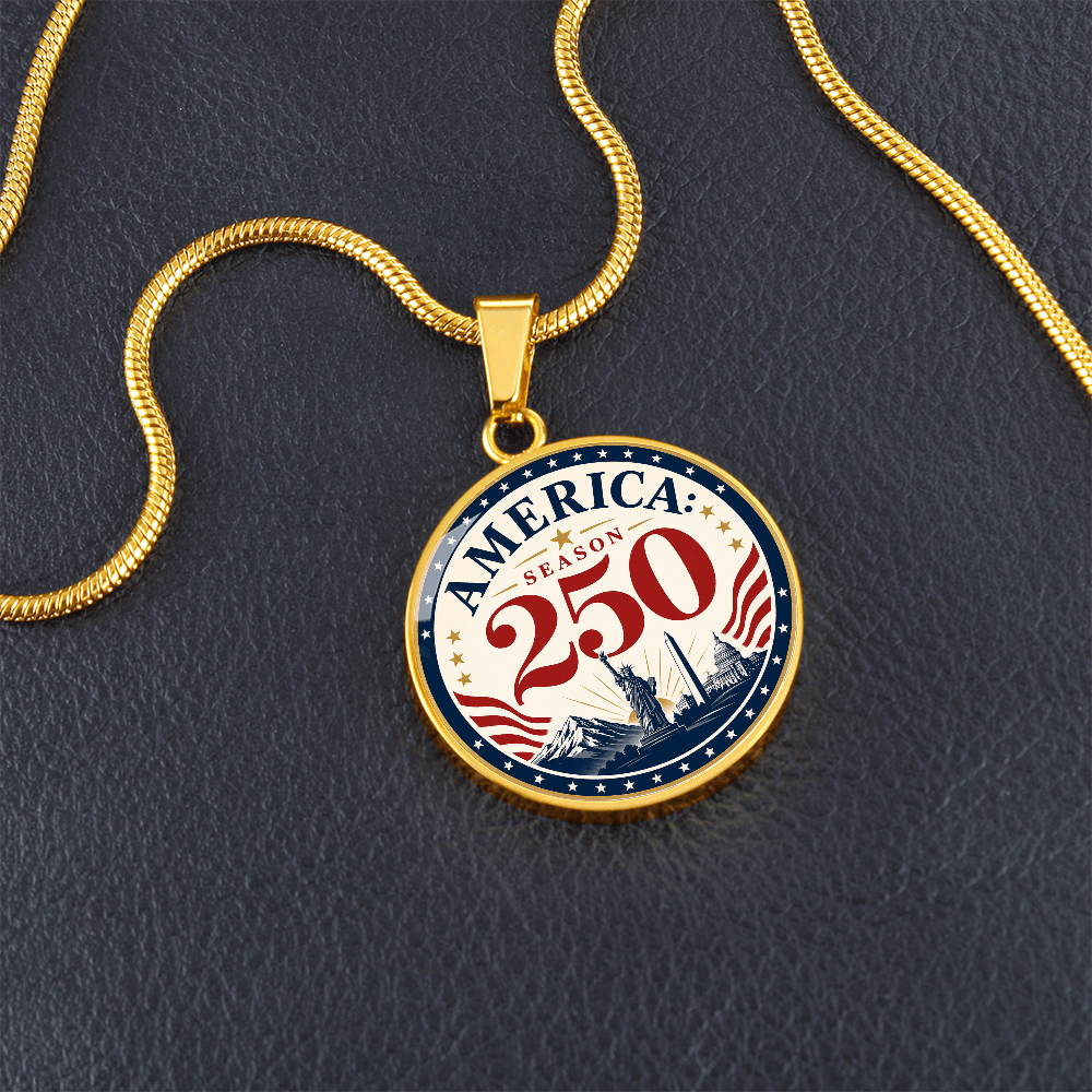 America Season 250 Patriotic Circle Pendant Necklace - Jewelry, Necklaces - EpiAl's Shop