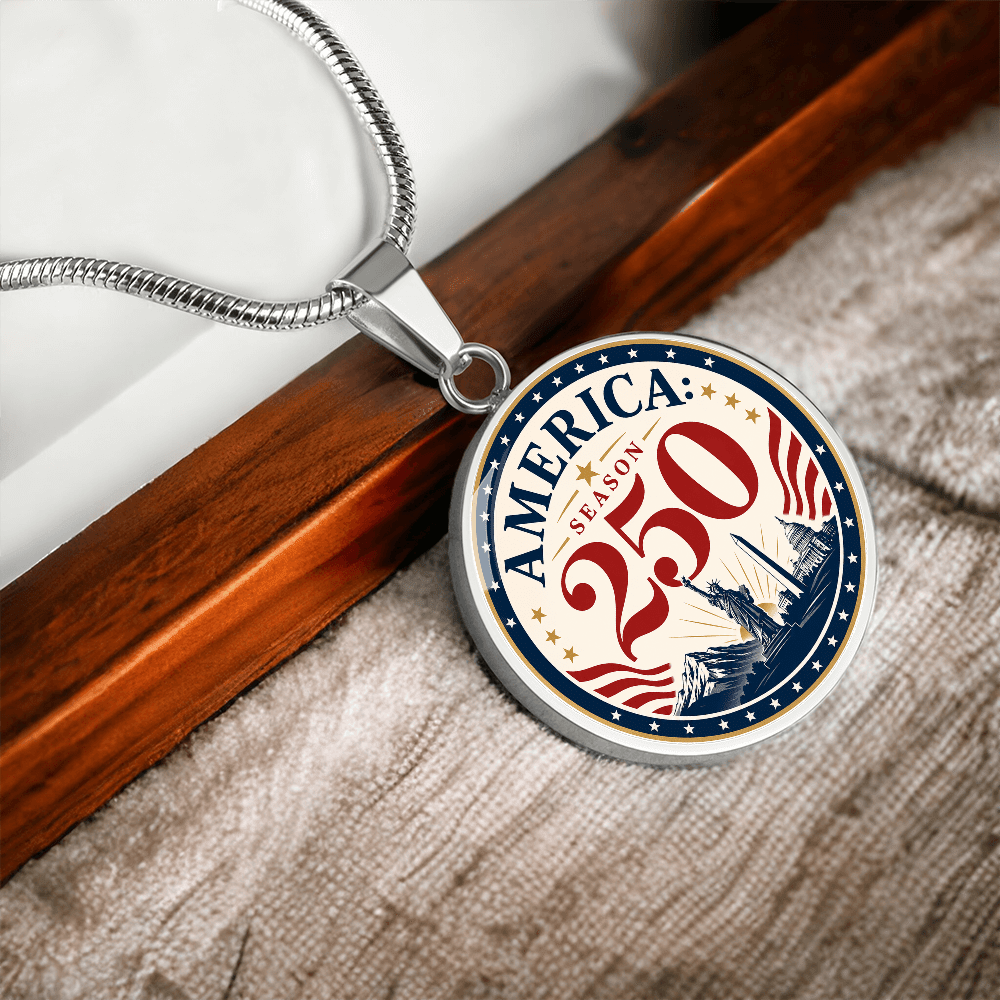 America Season 250 Patriotic Circle Pendant Necklace - Jewelry, Necklaces - EpiAl's Shop