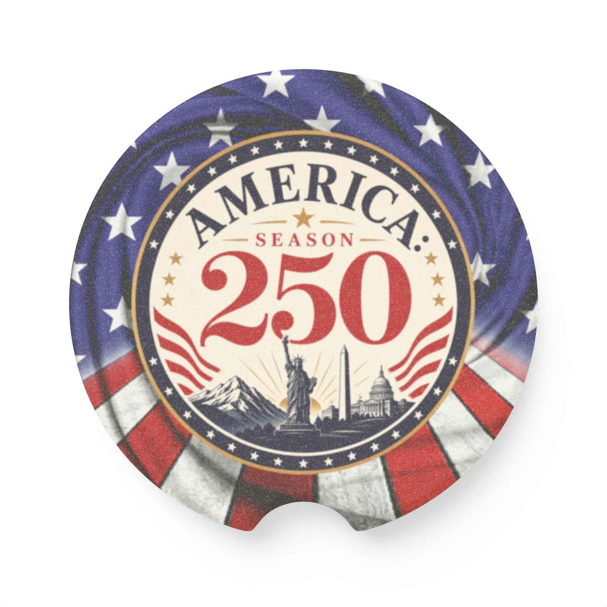 America Season 250 Soapstone Car Coasters - Vehicle Coasters - EpiAl's Shop