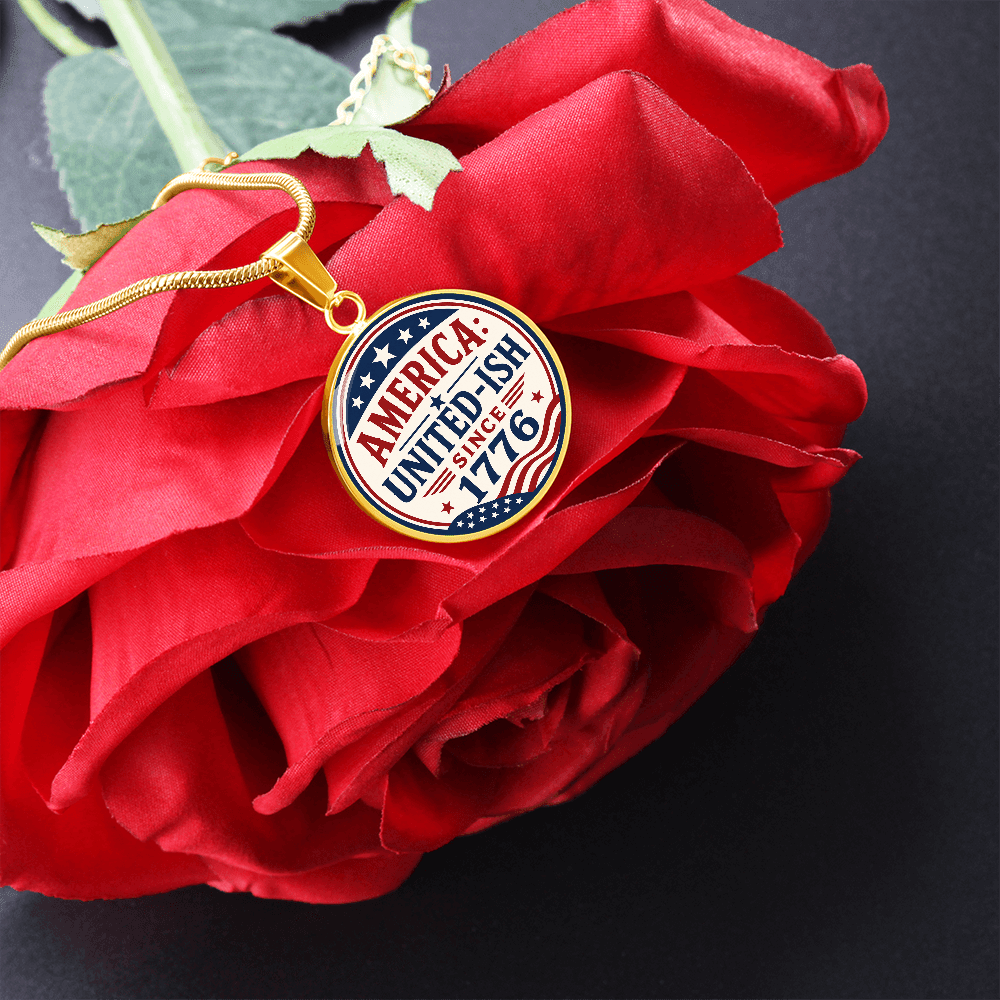 America: United-Ish Since 1776 Necklace | Patriotic Americana Pendant - Jewelry, Necklaces - EpiAl's Shop