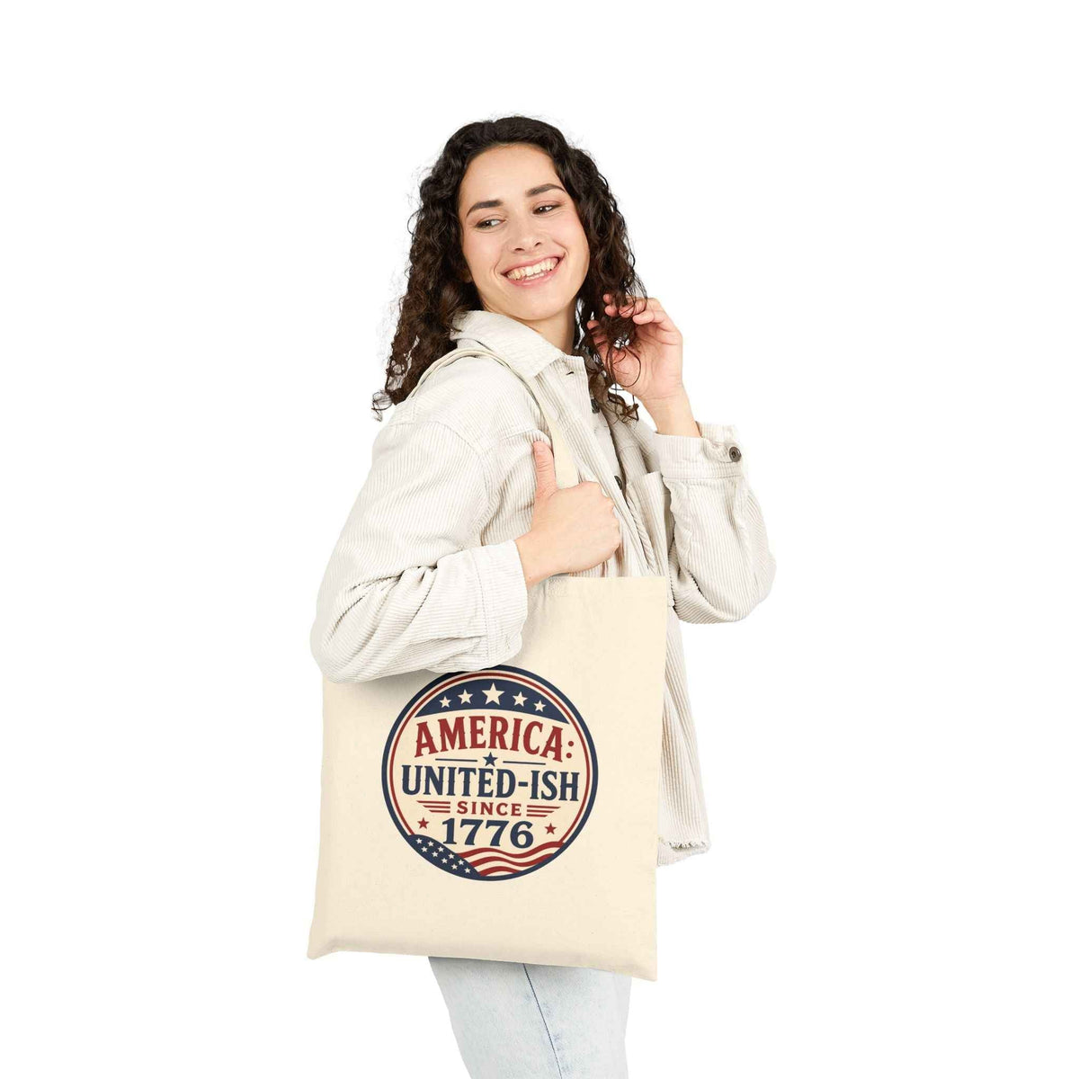 America United-ish Since 1776 Patriotic Canvas Tote Bag | Americana USA Carryall - Bags, Carryall - EpiAl's Shop