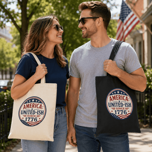 America United-ish Since 1776 Patriotic Canvas Tote Bag | Americana USA Carryall - Bags, Carryall - EpiAl's Shop